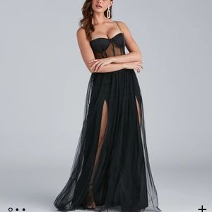 Mesh Tulle Bustier Gown